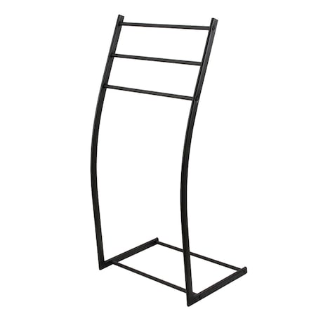 Kingston Brass Freestanding Steel Towel Rack, Matte Black SCC8250